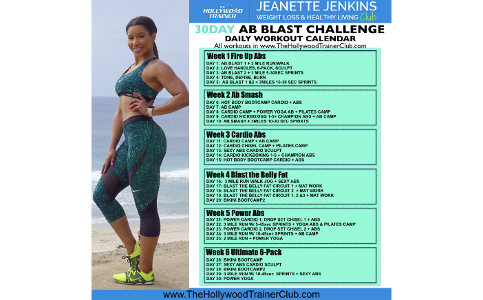 30 days belly fat workout online challenge